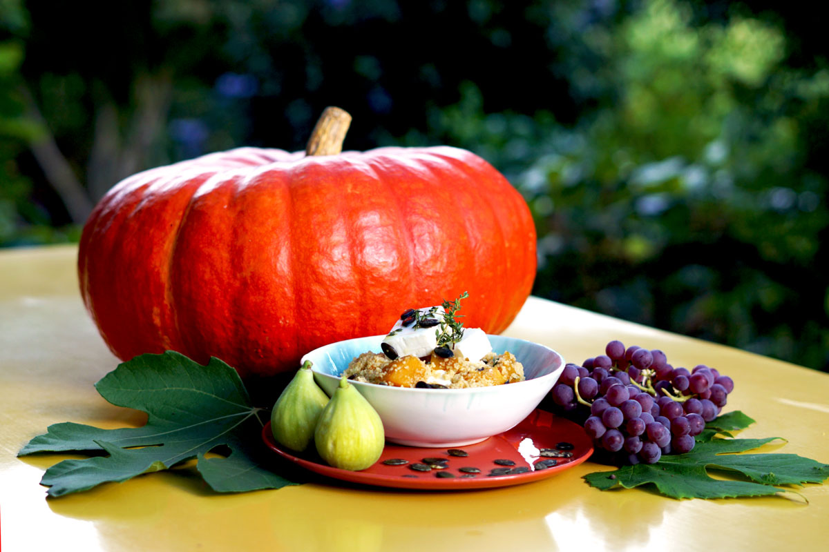 Couscous-Kürbis Salat mit Feta